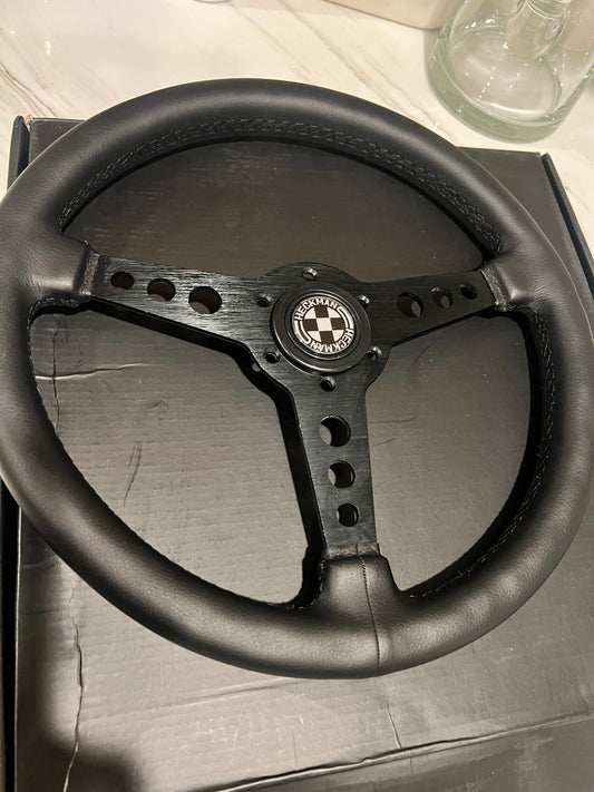 Checkman 350mm Steering Wheel with Horn Button